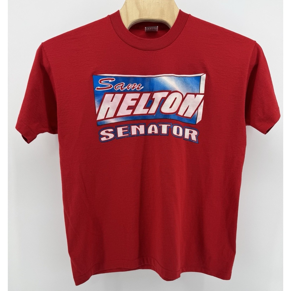 Vintage 90s Sam Helton Senator T-Shirt Size XL‎ Single Stitch Made in USA